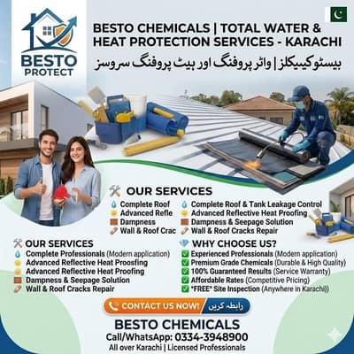 Besto Chemicals | Roof Waterproofing & Heat Proofing Karachi