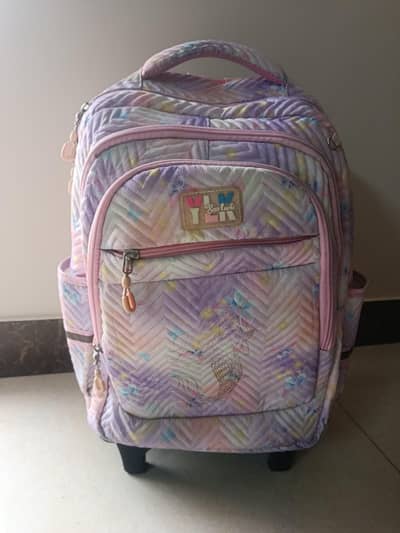 Premium Mermaid-Themed Rolling School Backpack