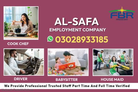 House maids, Maid, Baby Sitter, Chef, Home Cook, Patient Care, Driver