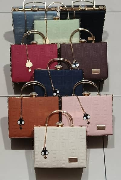 Stylish Ladies Top Handle Bag - Premium PU Leather - 7 Trendy Colors