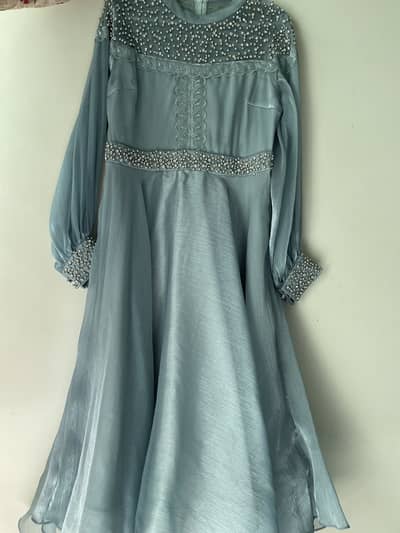 Cinderella frock in steal grey color
