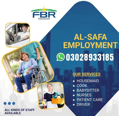 House maids , Helper , Nanny, Baby Sitter , Chef ,Cook , Patient Care