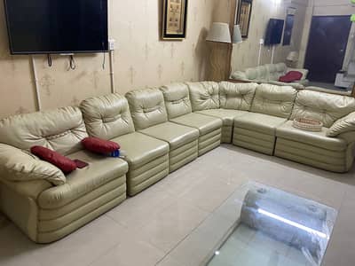 Leather sofa 7 seater