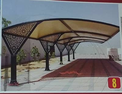 Parking shade for cars / Heat & waterproof shade / Pvc car porch shade