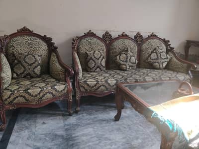 only 3 month use pure wooden sofa set 03104062980