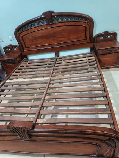 double bed with side tables