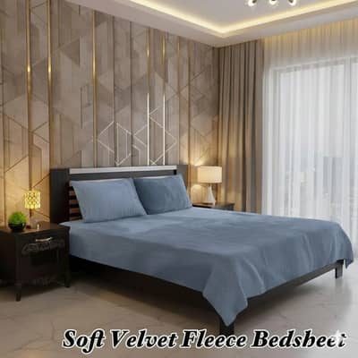 *Product Name*: Soft Velvet Fleece Bedsheet Set Grey 100%