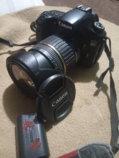 60d canon k all ok aur sath 17.50 lens  camera cap