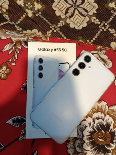 Samsung Mobile A55 5G with Box and Cable
