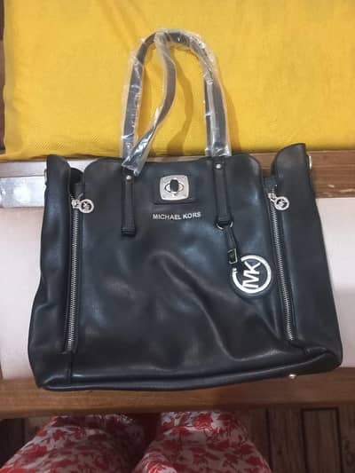 Michael kors leather tote bag