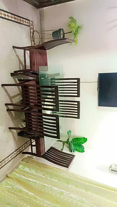 6 Seater Solid Kikar Wood Dining Table Set – Almost New Condition
