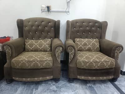 7 seated sofa,brown colour