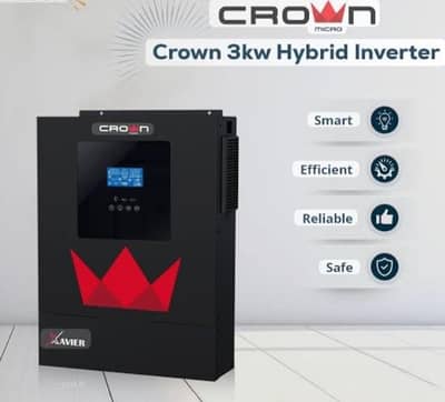 Crown Xavier 3KW Solar Inverter – With Warranty" 9/4/2028