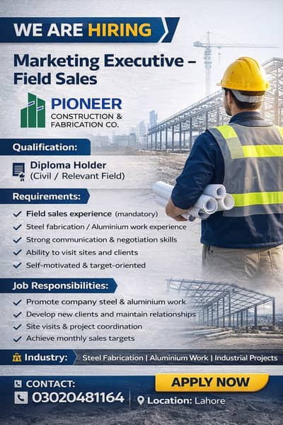 Sales & Marketing Executive – Civil Projects