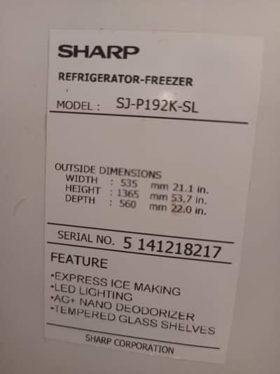 Fridge for sale