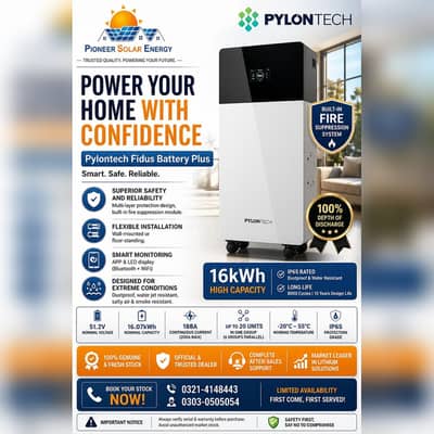 PYLONTECH FIDUS PLUS 16KWH 51.2V 314A SOLAR INVERTER BATTERY