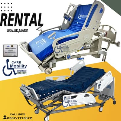 Patient bed Hospital ICU bed Electric Motorized bed on Rent