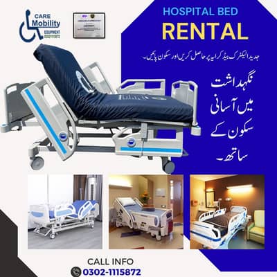Patient bed Hospital ICU bed Electric Motorized bed on Rent