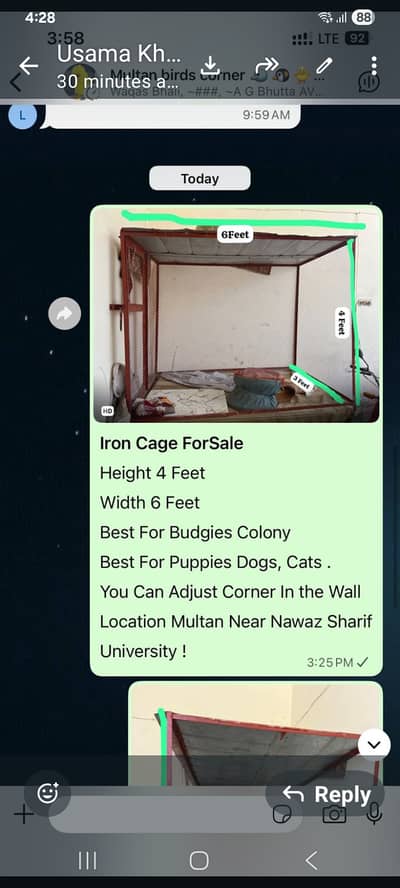 Iron pets cage for sale