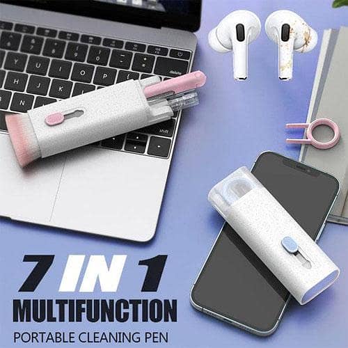 7 in 1 Keyboard Cleaning Brush Kit - Multifunctional Computer Cleaner Tool Set with Cleaning Brushes - For Keyboards, Headsets, and More
