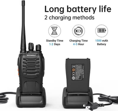 Motorola MT918 Long Range UHF Walkie Talkie, dual band radios (Pair)