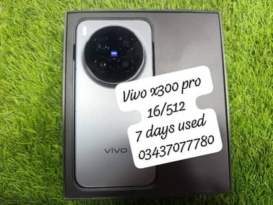 Vivo x300 pro 16/512 just box open 7 days used global varrient