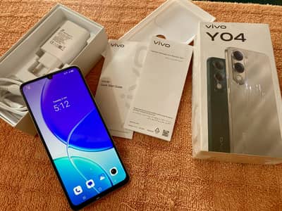 Vivo Y04 128GB+4GB With Box & Compelete Accessories