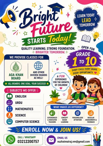 Classes from Grade 1 to 10 (AKU Board)