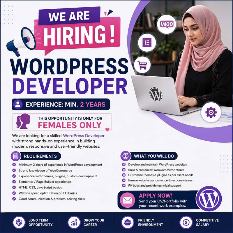 Remote Wordpress Developer (Female Only) 0