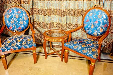2 chair and table set
