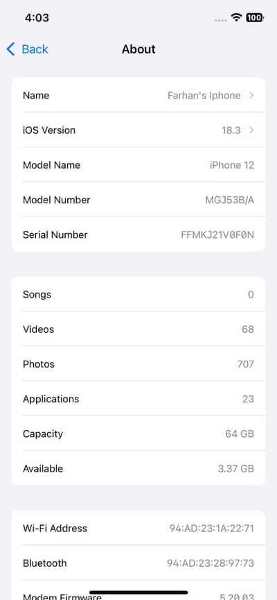 Apple iPhone 12 Non 64 Gb