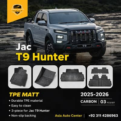 JAC T9 Hunter TPE Floor Mats 3Pcs 2025 - 2026