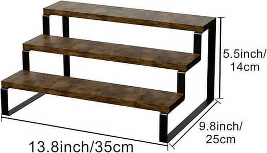 Brand New Wooden Rack with Metal Frame 14x9x6 inches