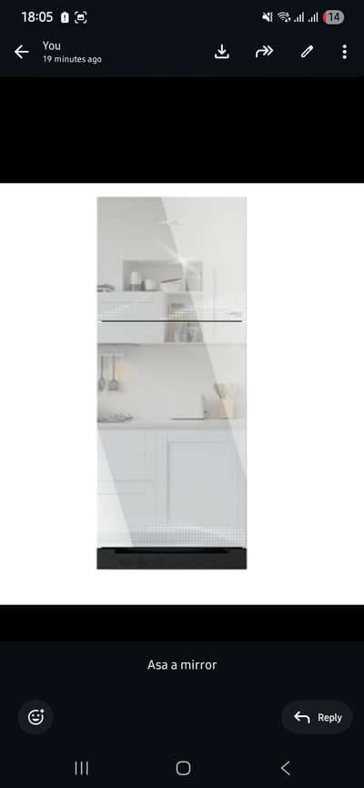 Kenwood double door mirror glass inverter fridge
