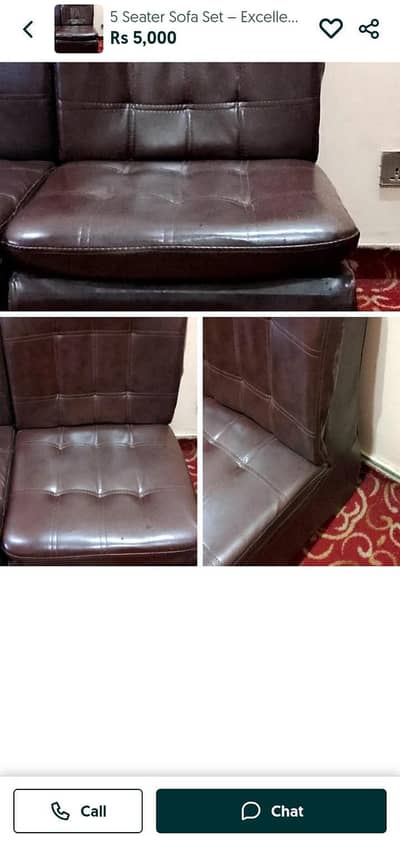 5 sofa set per set = 4500