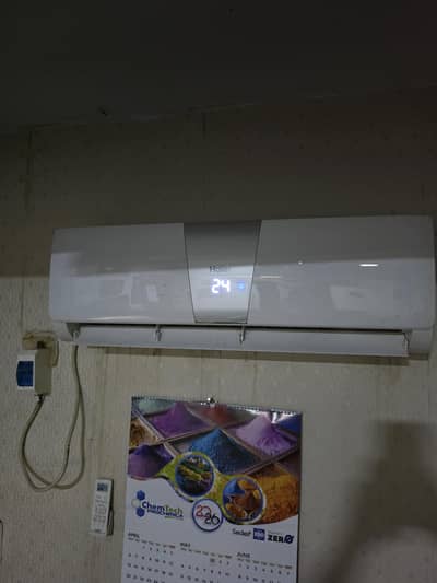 haier 1 ton ac like new condition rarely used no repair no damage
