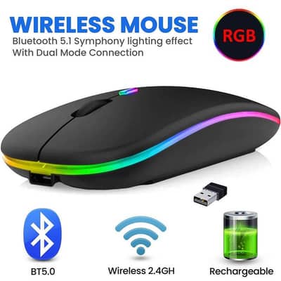Duel Mode L. E. D Wireless Mouse