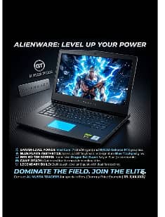 Dell Allienware(corei7 8gen)(16gbram,1TBhdd,256gbssd)GTX 1060 6gb GPU