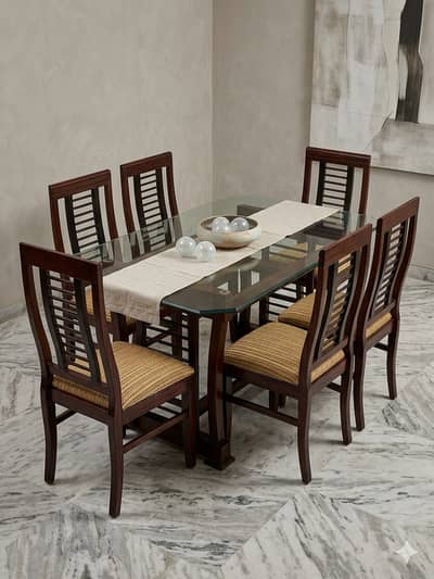 Dining Table/Furniture for sale/Dining table 6 seater/4piece table set