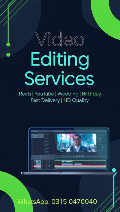 Professional Video Editor - Reels, YouTube, Wedding