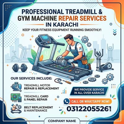 Treadmill Motor, Card Repair & Belt Replacement Karachi | Treadmill