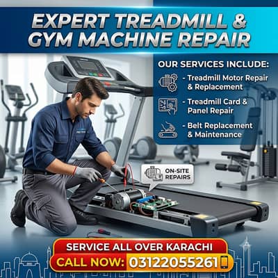 Gym Machine & Treadmill Repairing Service in Karachi | Treadmill
