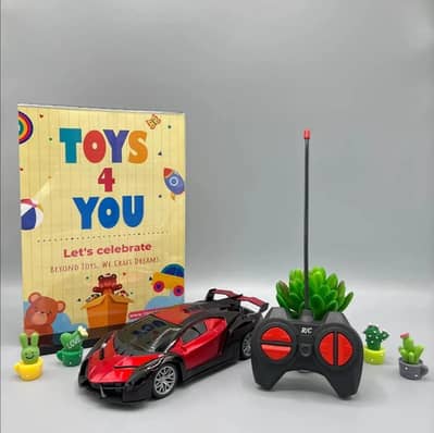 Electric RC Racing Car Red Color Free on Delivery