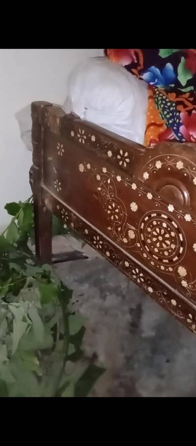 wooden bed