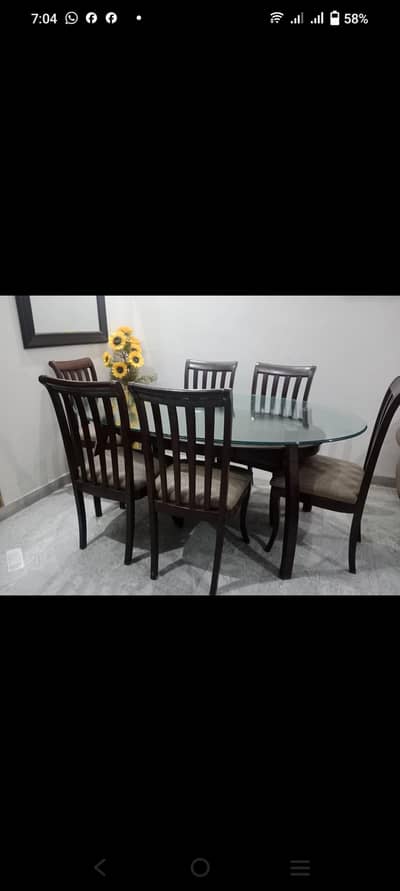 i want to sell my table with 6 chairs