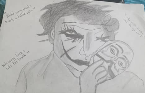 sketch of joker