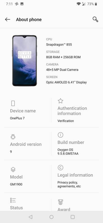 oneplus7 8gb 256gb  exchange possible