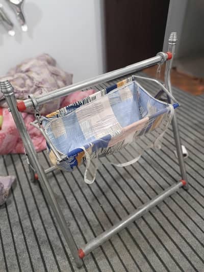 Folding Metal Baby Jhola - 4 Month used Only