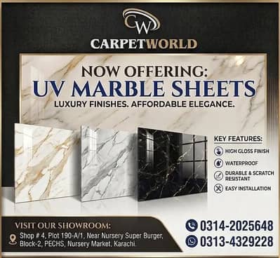 PVC UV Marble Sheet/UV Marble Sheet/Waterproof Marble Sheet/Sheets