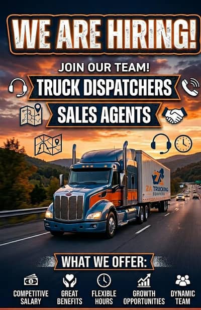 Hiring Truck Dispatchers and Sales Agents (Freshers can also apply)